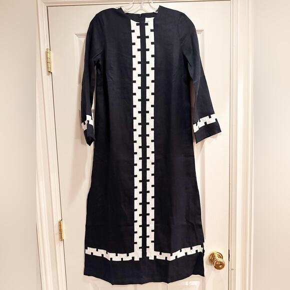 NWT Tuckernuck Atlantic Pacific Navy Blue White Embroidered Hartman Dress MEDIUM - Picture 5 of 16